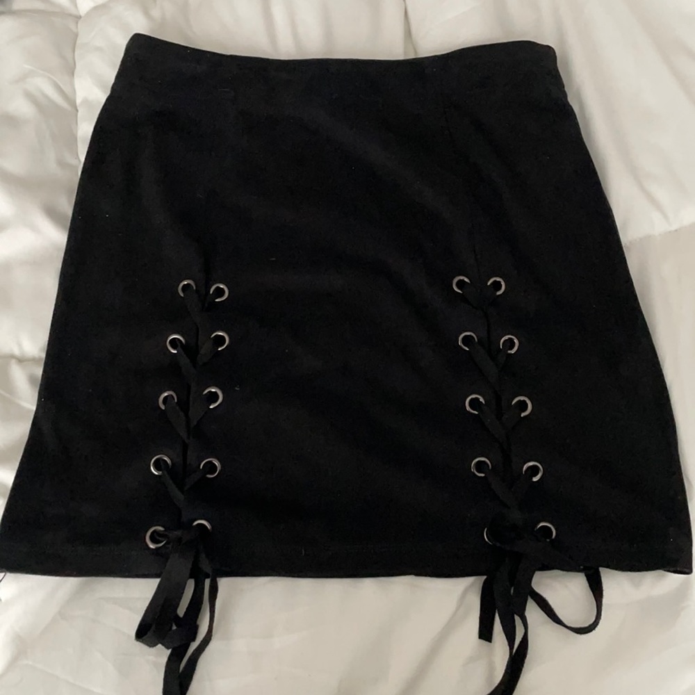 Suede skirt